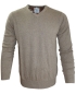 Preview: Baileys modischer V-Neck Pullover in camel melange