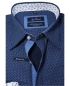 Preview: Ben Green Langarmhemd Modern Fit blau Minimuster mit Patches