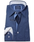 Preview: Ben Green Langarmhemd Modern Fit blau Minimuster mit Patches