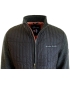 Preview: Cabano Steppjacke New Canadian in schwarz grau melange