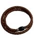 Preview: Edles LOOM Herren Lederarmband in 3 Farben