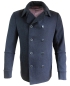 Preview: Geb. Weis maskuliner Caban Pea Coat dunkelblau