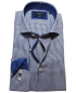 Preview: Giordano Langarmhemd Modern Fit in blau braun Minimuster