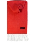 Preview: Hemley Schal Wolle Kaschmir in rot melange Fransen wollweiss 30x185 cm