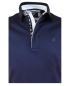 Preview: Impulso Poloshirt Sailing in dunkelblau mit Zipper und Stickerei