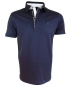 Preview: Impulso Poloshirt Sailing in dunkelblau mit Zipper und Stickerei