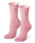 Preview: 1 Paar von Jungfeld Damen Socken rosa mint blau Stickmotiv Blume