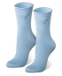 Preview: 1 Paar von Jungfeld Damen Socken rosa mint blau Stickmotiv Blume