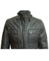 Preview: Radloff maskuline Lederjacke anthrazit Motoradjacke