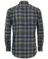 Preview: REDMOND Langarmhemd Flanell grün dunkelblau Karo Casual Comfort Fit