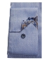 Preview: Venti Edition Slim Fit Langarmhemd mittblau dunkelblau Punkdesign