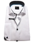 Preview: Venti Edition Slim Fit Langarmhemd in weiss Jaquardmuster mit Umschlagmanschette