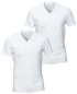 Preview: Venti Slim Fit Doppelpack V-Neck Shirt Stretch in weiss und schwarz