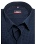 Preview: eterna Modern Fit Langarmhemd dunkelblau Punktdesign extralanger Arm 68 cm