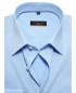 Preview: eterna Slim Fit Langarmhemd hellblau Minidesign Ton in Ton