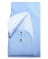 Preview: eterna Slim Fit Langarmhemd Stretch hellblau mit Patches gemustert