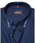 Preview: eterna Slim Fit Langarmhemd blau doppelter Button-Down-Kragen