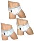 Preview: u-wear 3er Pack Slip Modell Retro Lines weiss bunt