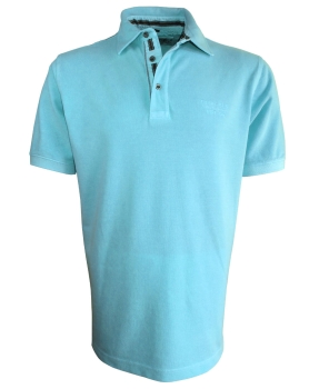 Baileys Polo Shirt Piqué SINCE in azurblau mit Sticklabel