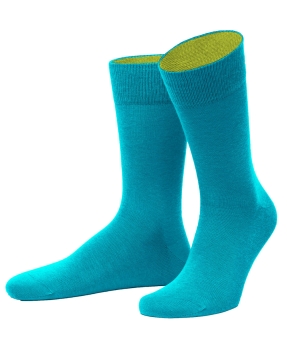 von Jungfeld 3er Box BLICKFANG Socken in aqua neongelb hellblau