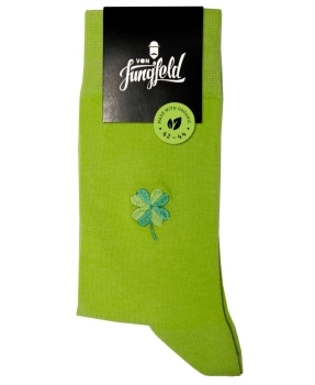 von Jungfeld 1 Paar Socken Macao in grün Motiv Kleeblatt