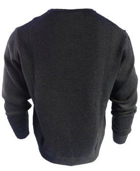 Maselli Wellness V-Neck Pullover in schwarz graumelange