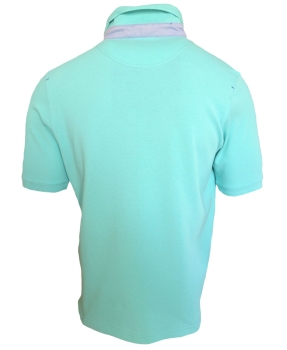 Baileys Polo Shirt Piqué SINCE  in mintgrün mit Stickerei in blau