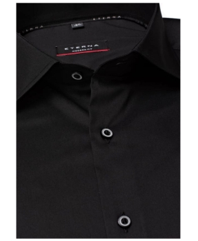 eterna Performance Shirt Modern Fit Langarmhemd super Stretch in schwarz