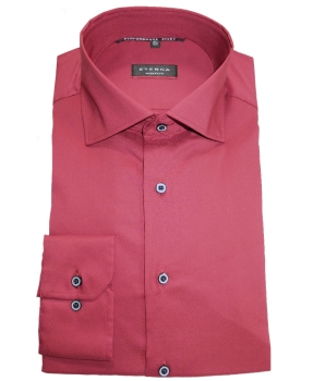 eterna Performance Shirt Modern Fit Langarmhemd super Stretch in dunkelrot