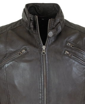 bruno banani Lederjacke Modell Clapton darkbrown