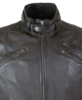 bruno banani Lederjacke Modell Clapton darkbrown