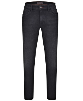 Hattric Jeans Harris Modern Fit Stretch Deep Black Cross-Optik