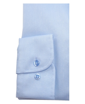 eterna Slim Fit Stretch Langarmhemd in hellblau dezent gemustert