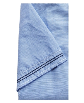 Casa Moda Casual Fit Kurzarmhemd blau mit Polokragen