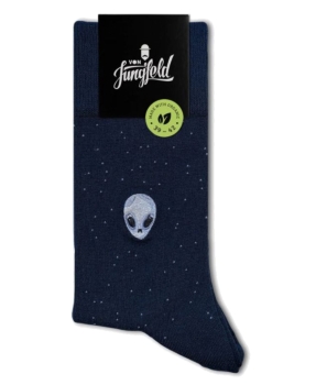 von Jungfeld 1 Paar Socken Motiv Alien dunkelblau