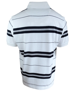 Baileys Polo Shirt STRIPES beere blau weiss mit Sticklabel