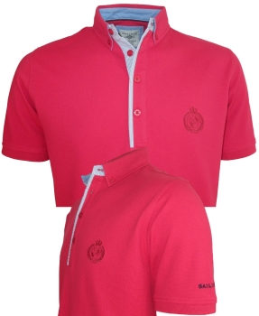 Baileys Polo Shirt in rot Piqué mit Sticklabel