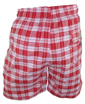 Baileys Swim Short Beach Karodesign in rot weiß