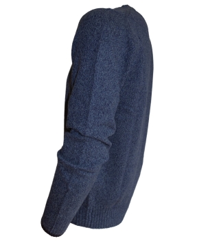 Baileys V-Neck Tweed Pullover in dunkelblau blau melange