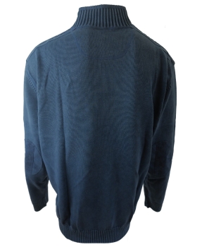 Baileys Stehkragen Pullover mit Zipper in indigoblau