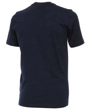 Casa Moda Rundhals T-Shirt in dunkelblau terra blau Uni