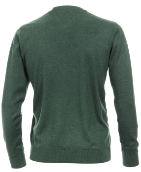 Casa Moda edler V-Neck Pullover dunkelgrün Pima Cotton