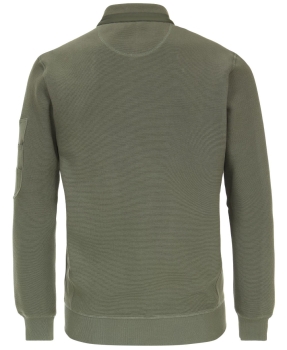 Casa Moda Casual Sweat-Shirt-Jacke Übergangsjacke in olivgrün