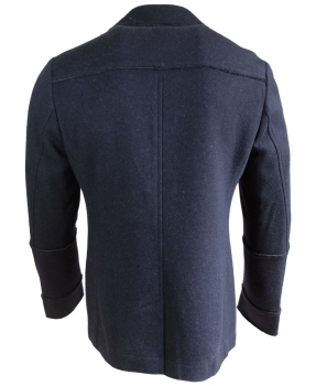 Geb. Weis maskuliner Caban Pea Coat dunkelblau