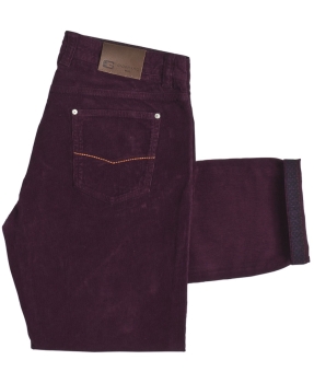 Giordano Jeans Five Pocket Feincord weinrot