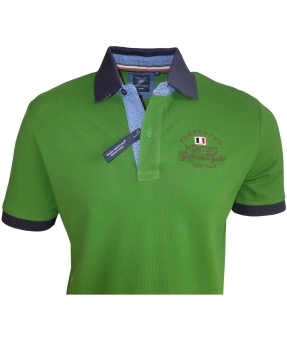 Marc Montino Polo Shirt in grün marine mit Stickerei