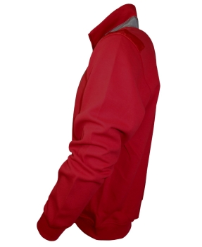 Maselli Sweatjacke in rot mit Stehkragen und Reißer