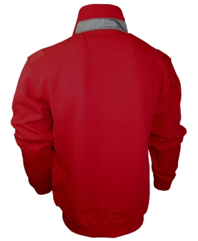 Maselli Sweatjacke in rot mit Stehkragen und Reißer