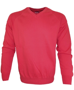 Maselli V-Neck Pullover Baumwolle in rot