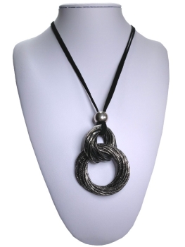 Modische Damen Halskette mit Ringen KR-30